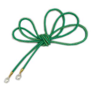 飾り紐 かざりひも 長尺 緑色金パール玉 振袖 成人式 着物 浴衣 日本製