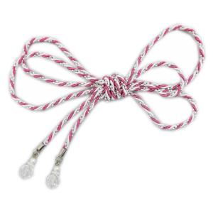 飾り紐 かざりひも 長尺 ピンク白シルバー3色組ビーズパール玉 振袖 成人式 着物 浴衣 日本製