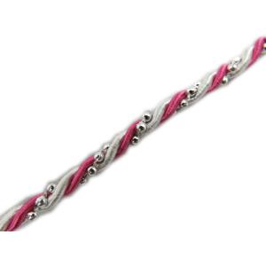 飾り紐 かざりひも 長尺 ピンク白シルバー3色...の詳細画像2