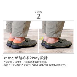 モックシューズ 冬 スリッポン スニーカー メ...の詳細画像3