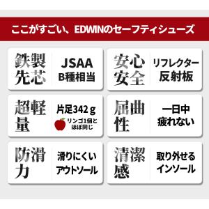セーフティーシューズ EDWIN エドウィン ...の詳細画像3