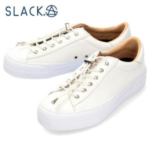 SLACK スラック ELCLUDE メンズ スニーカー SL1911 102 ホワイト レザー 靴 カジュアルシューズ 本革