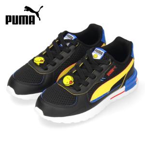 プーマ スニーカー キッズ PUMA x SMILEYWORLD 384492-02 グラビトン スマイリーワールド AC PS 子供靴 ブラック PUMA｜washington