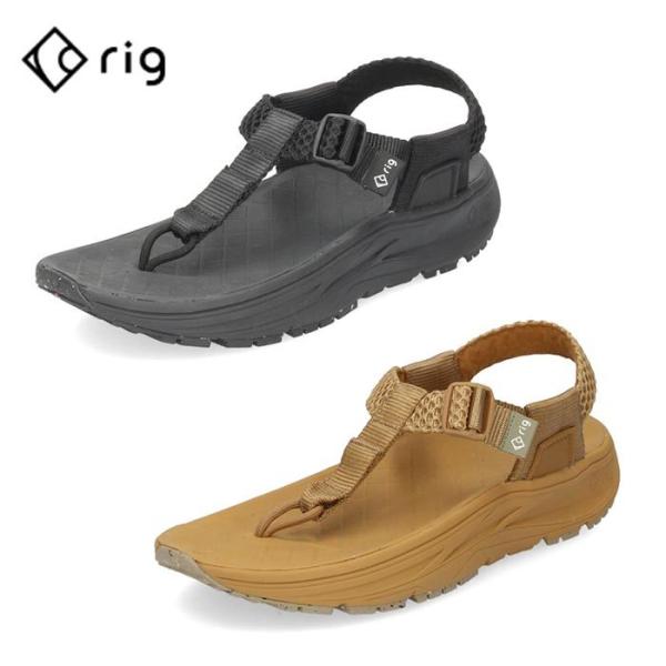 rig リグ リカバリーサンダル メンズ ストラップ 厚底 7 mguu ムグー ブラック コヨーテ...
