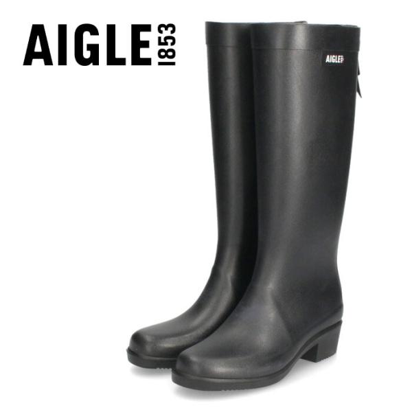 エーグル レディース レインブーツ 長靴 AIGLE 滑らない ミリカ ラバーブーツ ノワール ブラ...