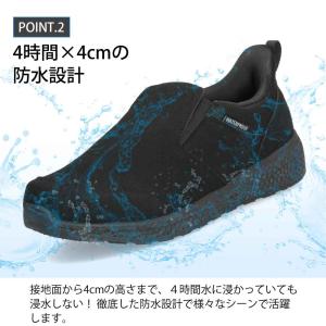 スリッポン メンズ スニーカー 防水 スリップ...の詳細画像4