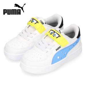 プーマ スニーカー キッズ ベビー スポンジボブ コラボ ベルクロ 393898 ケーブン 2.0 ホワイト 白 PUMA ベビーシューズ 子供靴 靴｜Parade ワシントン靴店