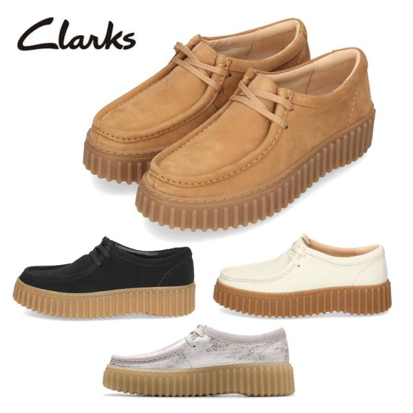 クラークス レディース ワラビー  レザー スエード トーヒルビー 厚底 ブラック Clarks T...
