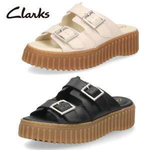Clarks（クラークス） レディース サボサンダル 厚底 本革 トーヒル