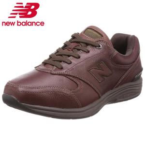 ニューバランス スニーカー ウォーキング メンズ  new balance MW585 ブラウン 靴 防水 本革 幅広 6E レザー ファスナー ローカット