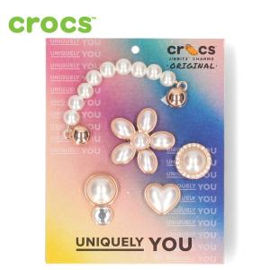 クロックス ジビッツ チャーム アクセサリー crocs  デインティー パール ジュエリー 13133 Dainty Peary Jewelry 5 Pack パール 花 真珠 JIBBITZ カスタマイズ｜washington