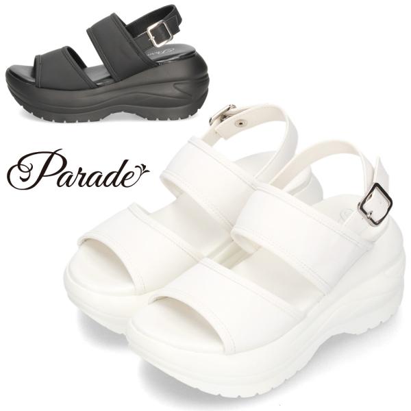 サンダル レディース 厚底 ベルト ストラップ スポーツサンダル 黒 白 太ベルト 歩きやすい スポ...