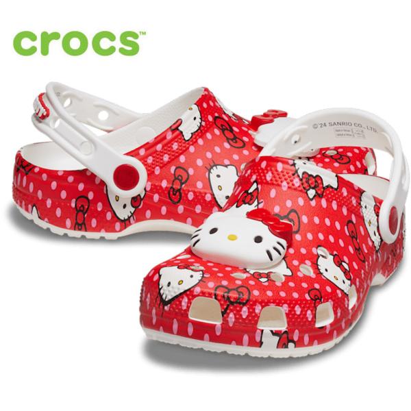キティ サンダル クロックス ジュニア crocs キッズ ハローキティ レッド クラシック クロッ...