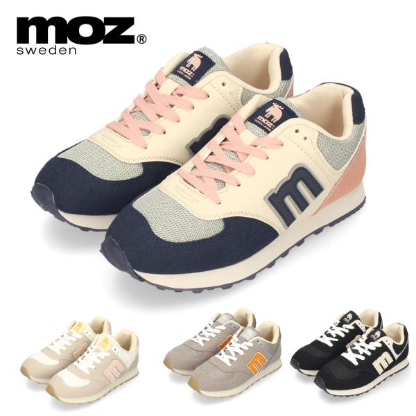 モズ レディース スニーカー レトロ おしゃれ かわいい 通学 通勤 カジュアル ローカット レース...