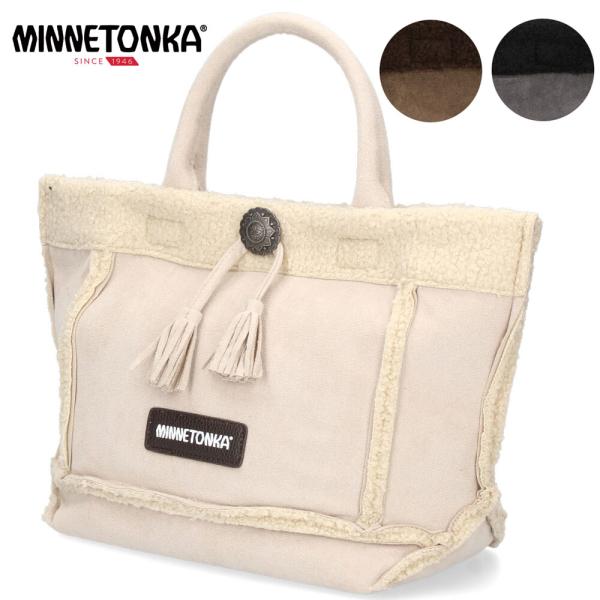 ミネトンカ トートバッグ レディース バッグ おしゃれ 手提げ スエード ボア 806772 ブラウ...
