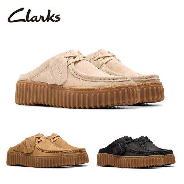 クラークス レディース サボサンダル 厚底 本革 トーヒルミュール Clarks Torhill M...
