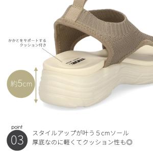 モズ サンダル レディース 厚底 51101 ...の詳細画像5