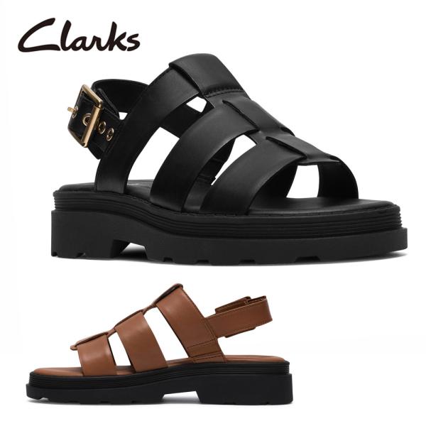 クラークス レディース サンダル オリノコ3ストラップ グルカサンダル ストラップ 革 厚底 軽量 ...