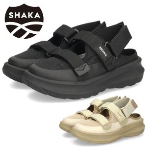 シャカ スニーカーサンダル レディース スポーツサンダル 厚底 SHAKA SK-325 つま先保護 クローズドトゥ カジュアル 普段使い おしゃれ ブラック 黒 ベージュ