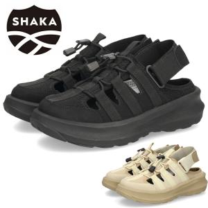 爆買 シャカ スニーカーサンダル レディース メンズ スポーツサンダル 厚底 SHAKA SK-357 つま先保護 クローズドトゥ カジュアル 普段使い ブラック 黒 ベージュ