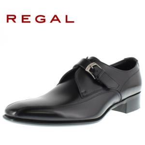 リーガル 靴 REGAL メンズ ビジネスシューズ 728R AL ブラック スワールモンク モンクストラップ 紳士靴 日本製 2E 本革