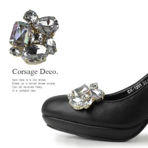 シューズクリップ コサージュ 44 クリア クリスタル ストーン