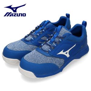 MIZUNO ミズノ 靴 90327 安全靴 オールマイティES31L F1GA190327 ワーキング 耐滑 ゴム紐 3E 青 ブルー メンズ JSAA