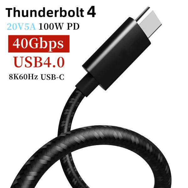 新発売 超高速データ転送ケーブル Thunderbolt4 USB4.0 Type-C Gen3 4...