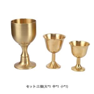 純銅製 手作りお酒用グラス 日本酒、ワイン、白酒などに 金属酒器容器  ギフト 3サイズ ゴブレット｜washodo