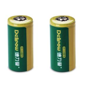DELIPOW CR123A 2本セット リチウム 充電式電池 3.6V（3.7V兼用） 1000mah lc 16340 充電式電池 高品質ブランド品 リチウム イオンバッテリー「800-0129」｜washodo