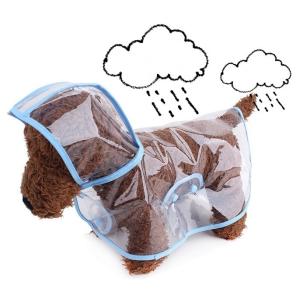 【PETLIFE ペットライフ】小、中型犬用 レインコート 梅雨対策 カッパ 透明 防水 雨の日のお散歩に「901-0037」