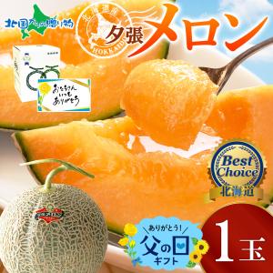 (父の日 メロン) 北海道産 夕張メロン 共選 良品 1.2kg前後x1玉 化粧箱入り 父の日 ギフト メッセージカード付き めろん｜産直ギフト 北国からの贈り物