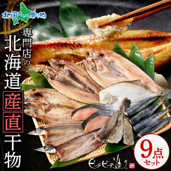 干物セット9点 北海道 お土産 海産物 ひもの 魚介類 ホッケ/サンマ/カレイ/コマイなど