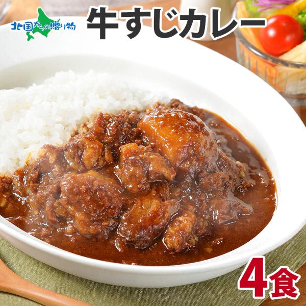 弟子屈 牛すじカレー 4食セット 業務用 レトルト カレー gift set 北海道 お取り寄せ グ...