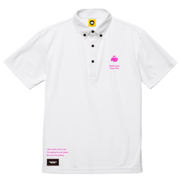 【SALE 60％OFF】WG ゴルフ ポロシャツ "WGLF GLHF" ホワイト 0300039