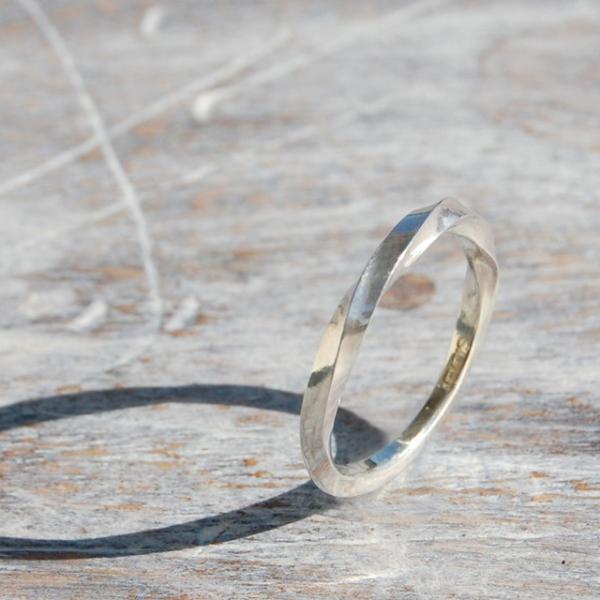 シルバーツイストリング 1.8mm幅 鏡面 3号〜27号｜WKS TWIST RING 1.8 sv...