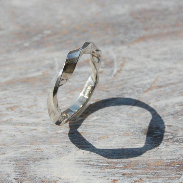 シルバーツイストリング 3.0mm幅 鏡面 3号〜27号｜WKS TWIST RING 3.0 sv...