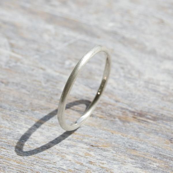 シルバープレーンリング 1.5mm幅 マット 3号〜27号｜WKS PLANE RING 1.5 s...