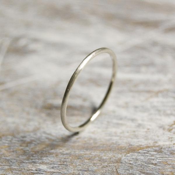 シルバープレーンリング 1.2mm幅 マット 3号〜27号｜WKS PLANE RING 1.2 s...