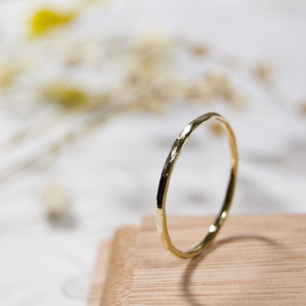 ブラスプレーンリング 1.2mm幅 槌目 3号〜27号｜WKS PLANE RING 1.2 bs ...