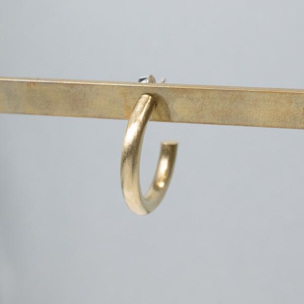 真鍮ラウンドプレーンフープピアス 3.0mm幅 つや消し｜WKF ROUND PLAIN HOOP ...