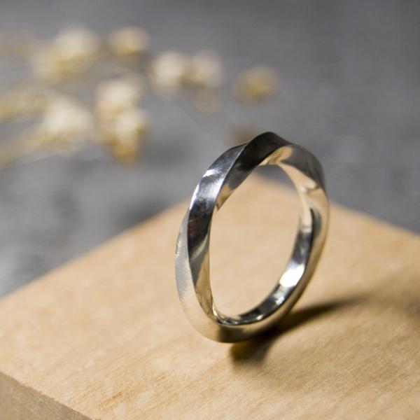 シルバーツイストリング 2.5mm幅 鏡面 3号〜27号｜WKS TWIST RING 2.5 sv...