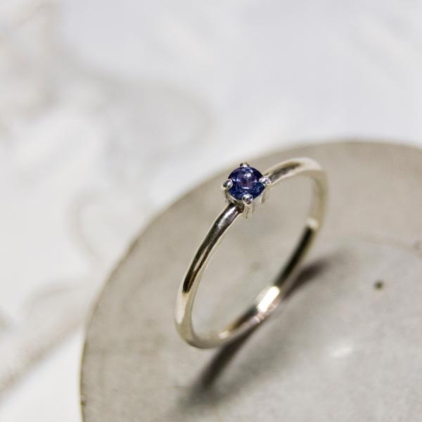 アイオライト ラウンド3mm シルバープレーンリング 1.5mm幅 鏡面 3号〜21号｜W.K.W....