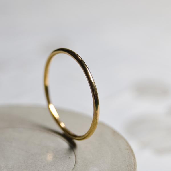 K24GPゴールドプレーンリング 1.2mm幅 鏡面 3号〜27号｜WKS K24GP PLANE ...