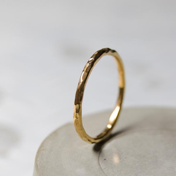 K24GPゴールドプレーンリング 1.5mm幅 槌目 3号〜27号｜WKS K24GP PLANE ...