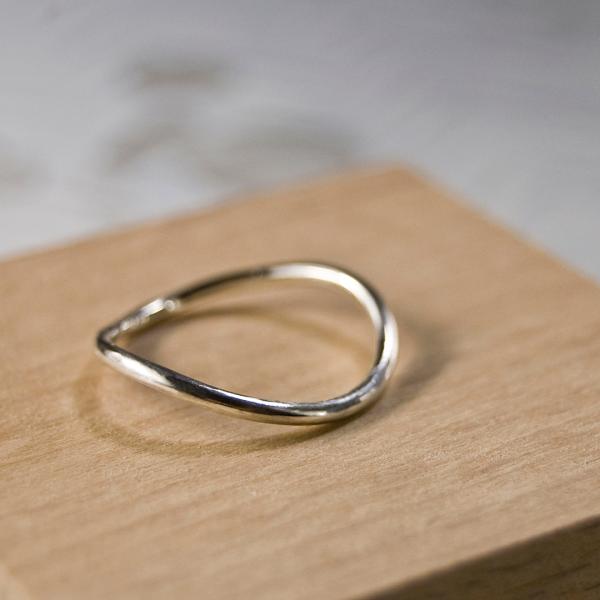 シルバーウェーブプレーンリング 1.5mm幅 鏡面 3号〜27号｜WKS WAVE PLANE RI...