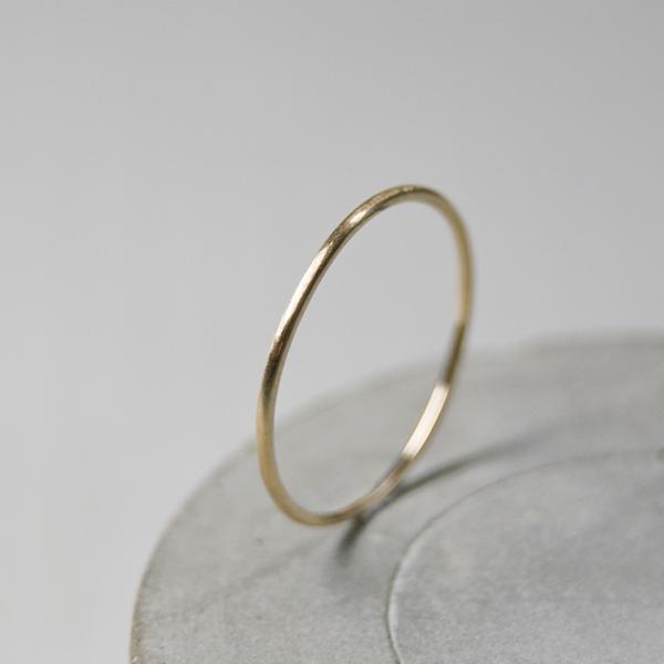 K18YGイエローゴールドプレーンリング 0.8mm幅 つや消し 3号〜27号｜WKS PLANE ...