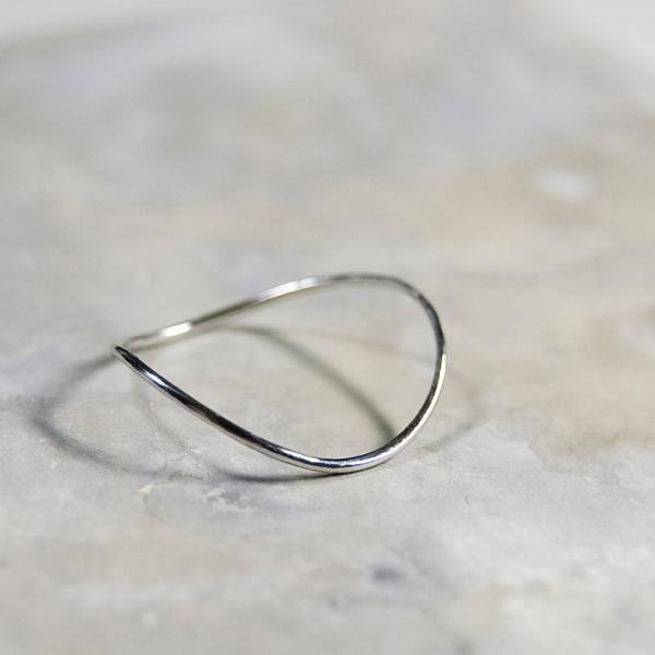 PT900プラチナウェーブプレーンリング 0.8mm幅 鏡面 3号〜27号｜WKS WAVE PLA...