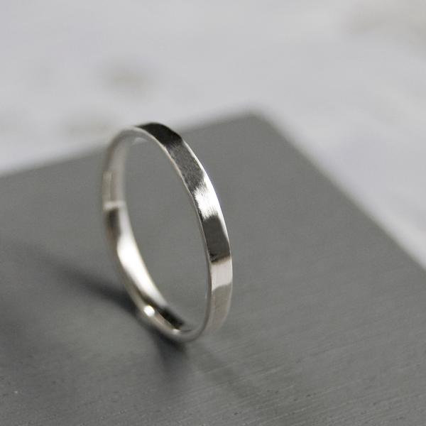 シルバーシンフラットリング 2.0mm幅 鏡面 3号〜27号｜WKH THIN FLAT RING ...