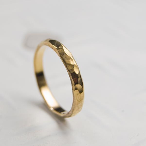 K18GPゴールドプレーンリング 3.0mm幅 槌目 3号〜27号｜WKH K18GP PLANE ...